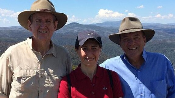 Gladys Berejiklian with Darryl Maguire and Barry O'Farrell. Picture: Twitter