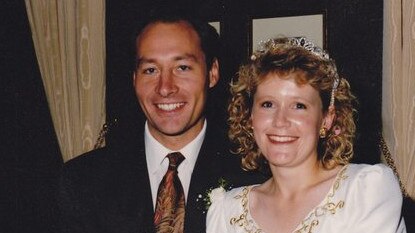 Anthea Bradshaw-Hall and Jeffrey on their wedding day in 1994.