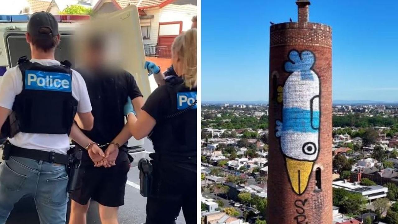 Men charged over iconic Melbourne graffiti