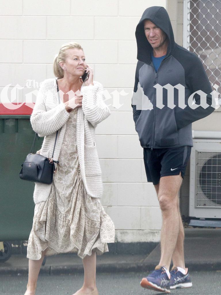 Former Billabong CEO Matthew Perrin and partner Belinda Otton on the Gold Coast today. Picture: WP Media