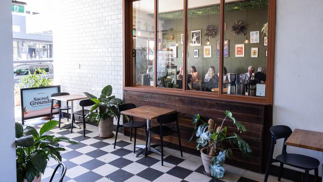 Laneway dining at Pancha Cafe, Hamilton. Picture: David Kelly