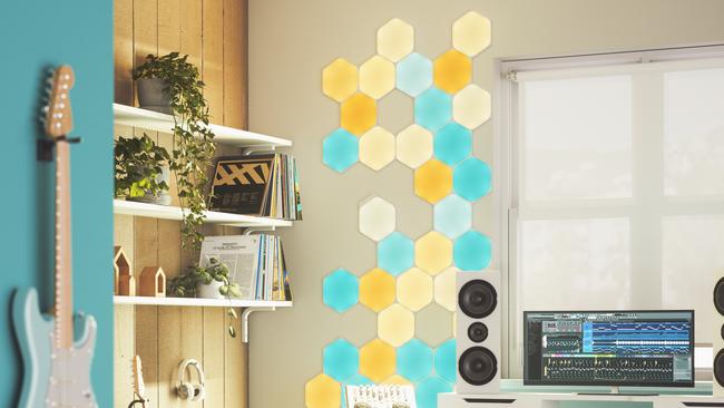 Nanoleaf Shapes Hexagons feature tiles.