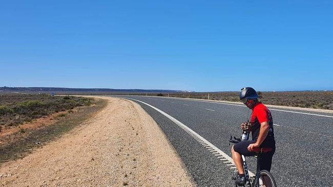 Daniel Fitzgerald is riding from Esperance, WA, to Omeo raising money for the Black Dog Institute.