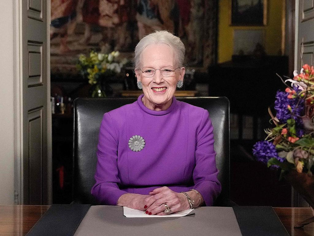 Queen Margrethe II of Denmark announces her abdication in a New Year’s Eve address. Picture: AFP