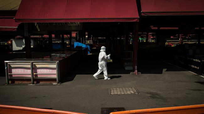 Case 16 visited Queen Victoria Market, which was deep cleaned on Monday morning. Picture: Darrian Traynor/Getty Images