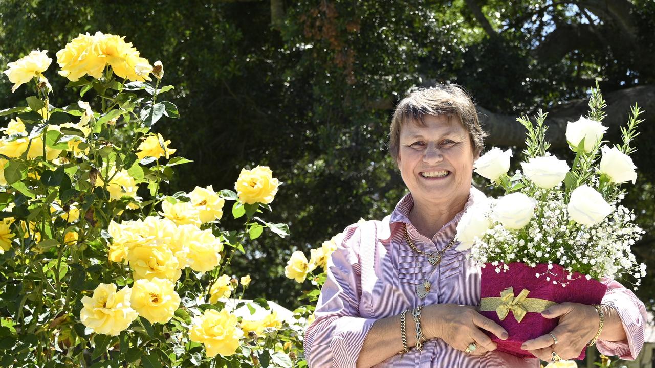 President of Queensland State Rose Garden in Newtown Park Sandy Martin.