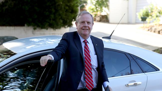 10/12/2018 Peter Costello arrives at an event in Toorak to mark 25 years of the Higgins 200 Liberal fundraising club.Picture : David Geraghty / The Australian.