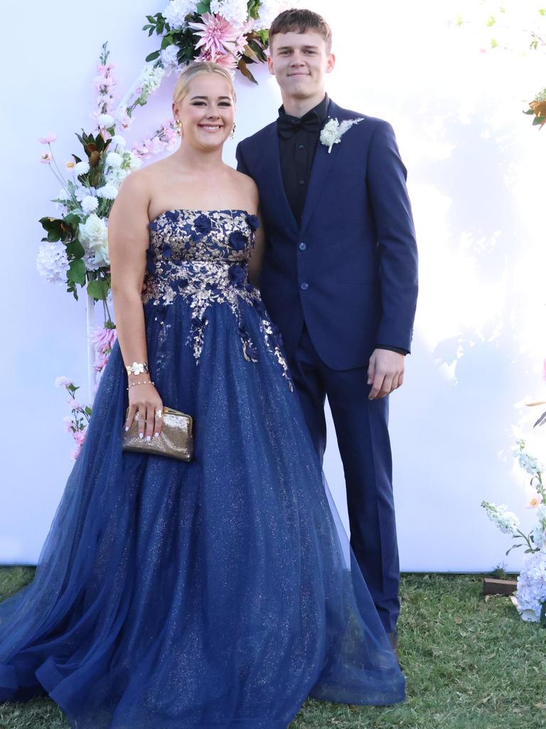 Maggie with formal partner at the 2024 St Ursula's College formal.