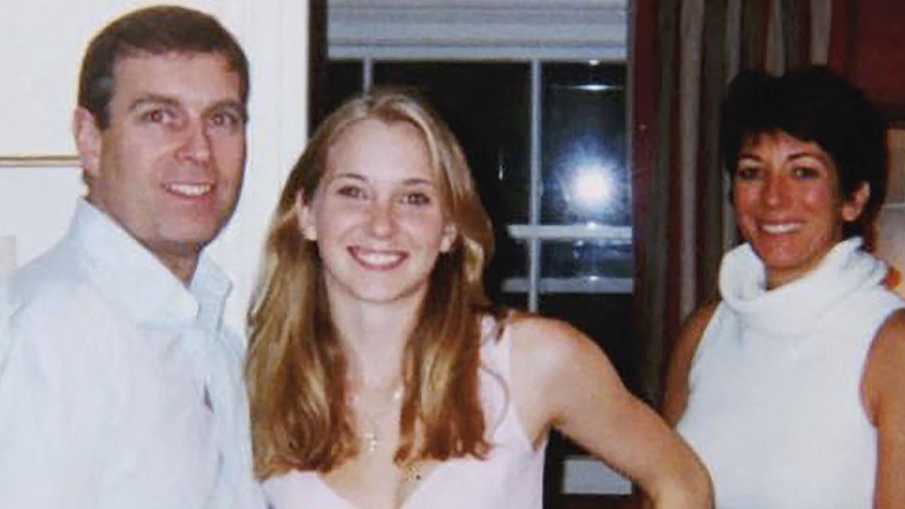 Prince Andrew pictured with Virginia Giuffre and Ghislaine Maxwell. Picture: AFP Photo/Unites States District Court for the Southern District of New York