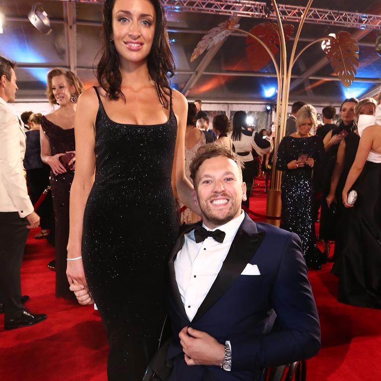 Alcott with his partner Chantelle Otten at the 61st Annual TV WEEK Logie Awards. Picture: Jono Searle