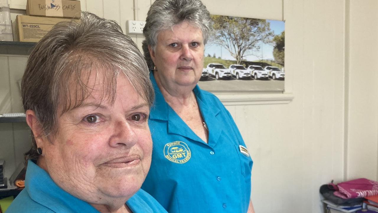 Gympie Medical Transport's Sally Carkeet and Bev Goodall say their clients are being left in situations where they will simply not travel for health appointments as a result of the lengthy delays in receiving travel reimbursements from the state’s subsidy scheme.