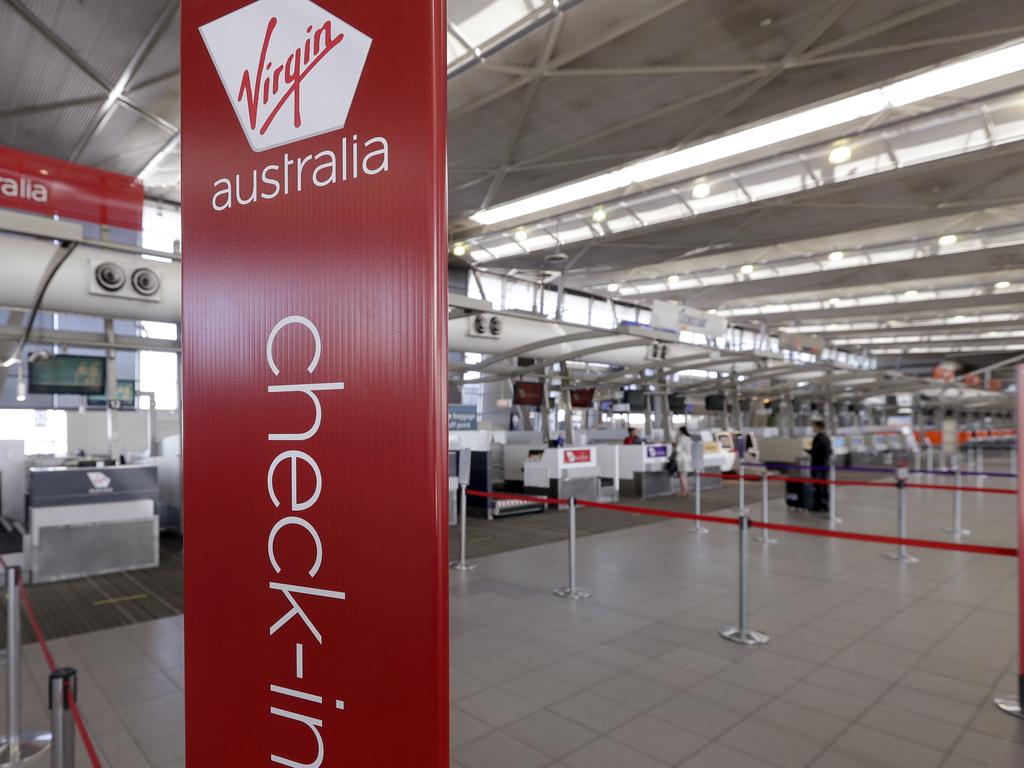 Virgin Australia went into voluntary administration last month. Picture: AP Photo/Rick Rycroft.