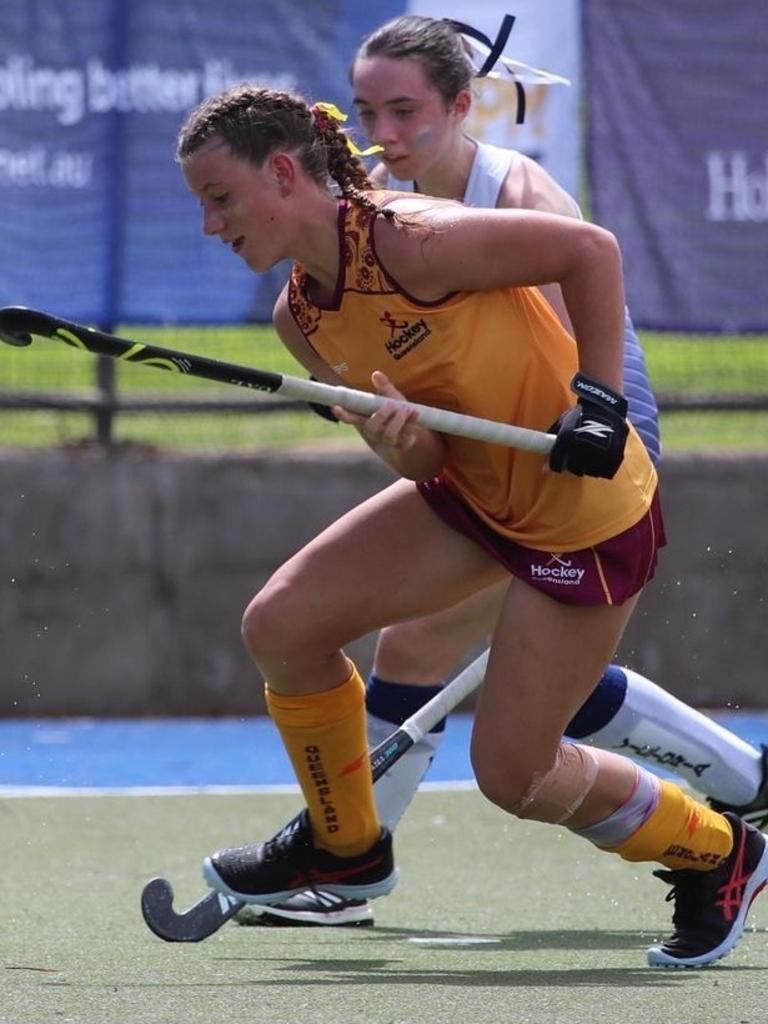 Sunshine Coast hockey player Belle Jackson in action. Picture: Contributed.