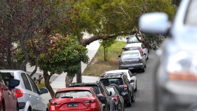 Marianne Way in Mount Waverley where residents are complaining about traffic woes and people parking over driveways during peak school drop off times. Picture: Penny Stephens