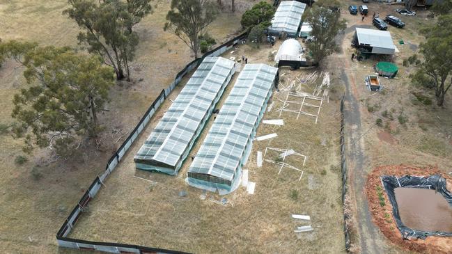 The cannabis farm raided last year. Picture: Victoria Police