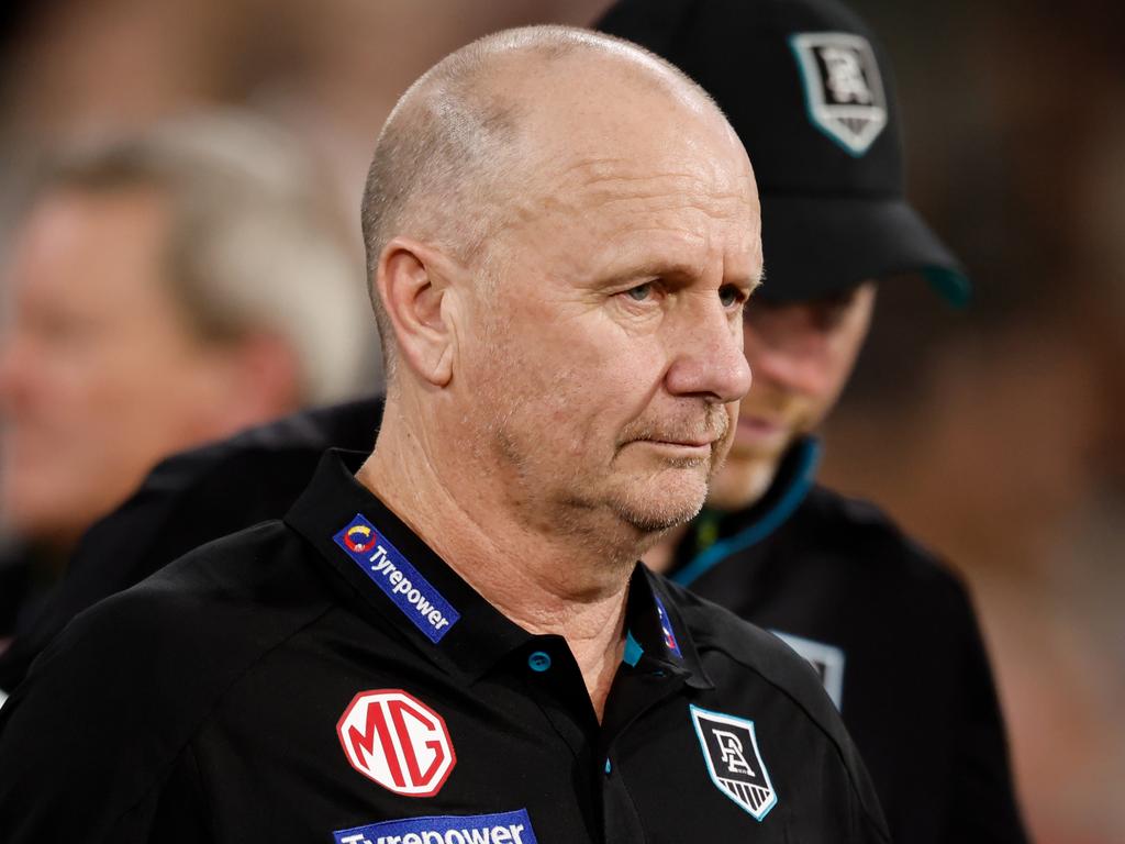 Ken Hinkley’s side will need to respond to last week’s humiliation. Picture: Dylan Burns/AFL Photos via Getty Images