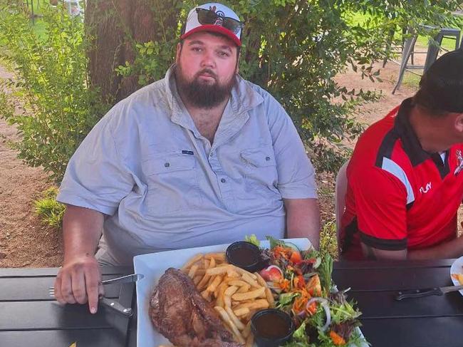 A photo of pubgoer James Steer attempting the challenge was shared online. Picture: Supplied to news.com.au