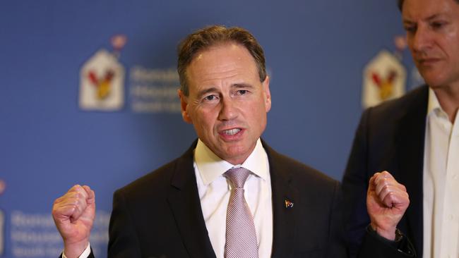 Health Minister Greg Hunt wants to speed up the Covid-19 vaccine rollout. Photographer: Liam Kidston.