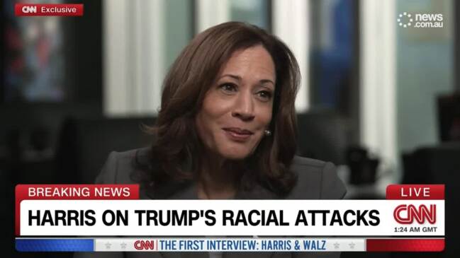 "Next question": Kamala Harris rebuffs interview about racial attacks