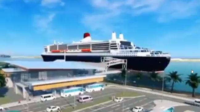 A concept design for Brisbane's planned mega-cruise ship terminal