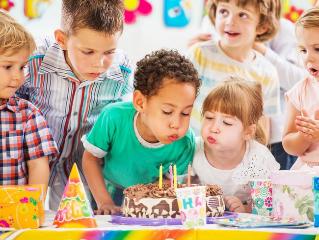 Children on a birthday party blowing birthday candles. Generic. Stop. Picture: iSTOCK