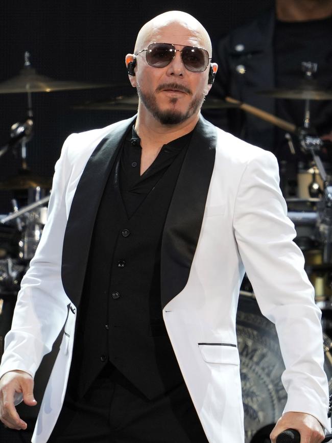 Pitbull performing this week in the US. Picture: AP