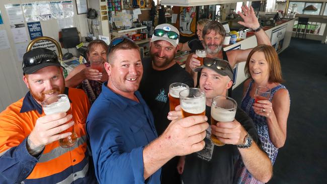 Locals band together for a drink at Marlo Hotel. Picture: Alex Coppel