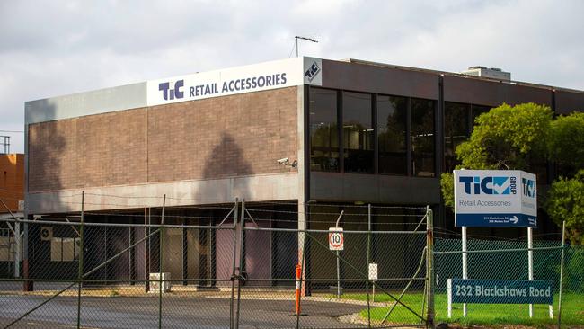 TIC Group at 232 Blackshaws Rd, Altona North is an initial exposure site linked to a new COVID-19 positive case in Melbourne. Picture: Mark Stewart