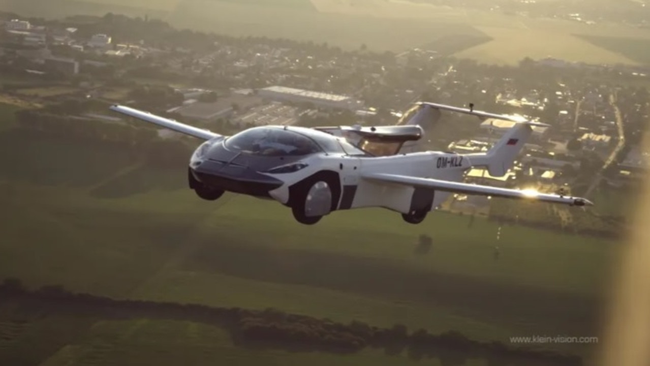 The AirCar has conducted its first flight with a passenger. Picture: Klein Vision