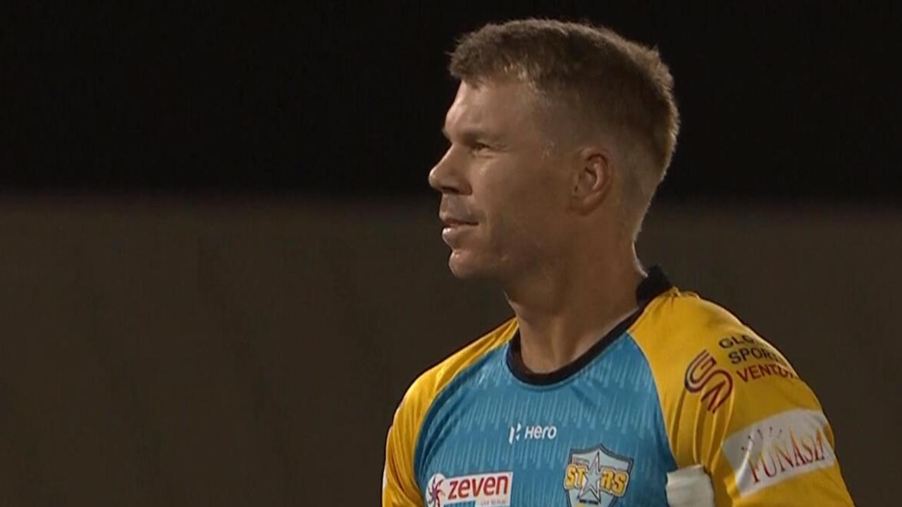 David Warner’s Caribbean Premier League campaign has come crashing back down after a second-ball duck against Steve Smith’s Barbados Tridents.