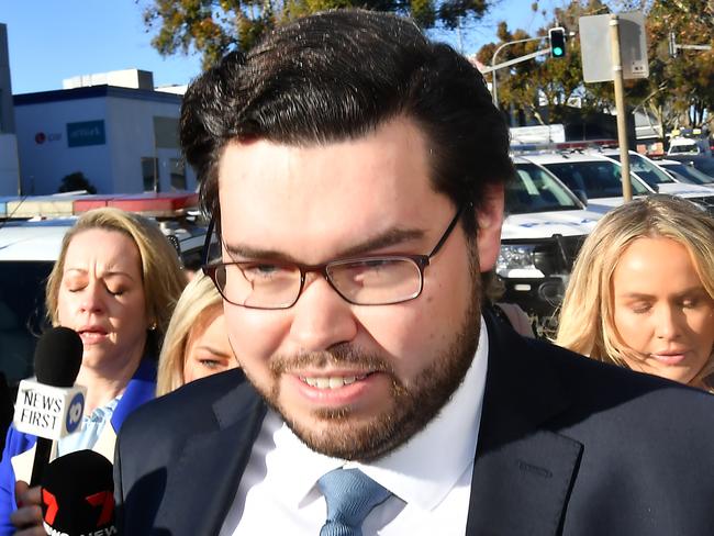 BRISBANE, AUSTRALIA - NewsWire Photos JUNE 17, 2024:  Former parliamentary staffer Bruce Lehrmann arrives to Toowoomba Magistrates Court.Picture: NewsWire / John Gass