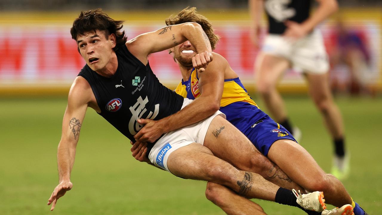 Zac Fisher has fallen out of Carlton’s line-up. Picture: Will Russell/AFL Photos via Getty Images