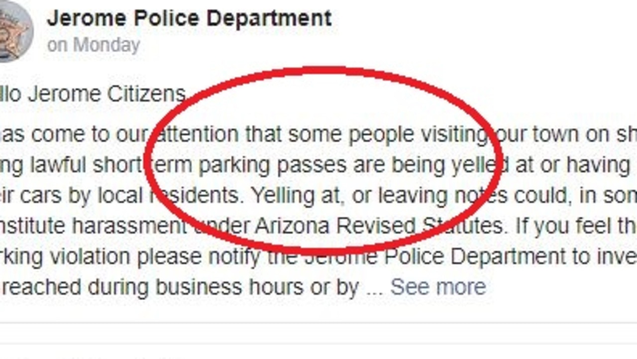 The warning was issued on Facebook.