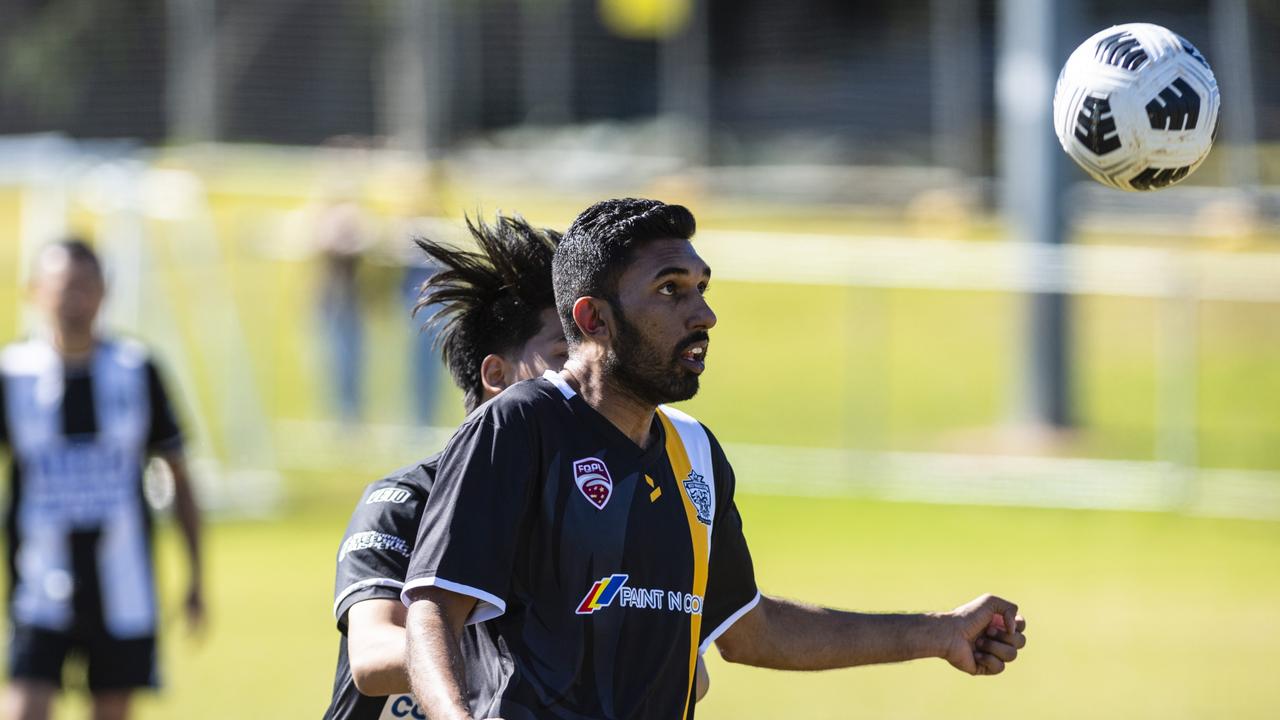 Krishant Kishor of West Wanderers against Willowburn in U23 men FQ Darling Downs Presidents Cup football at West Wanderers, Sunday, July 24, 2022. Picture: Kevin Farmer