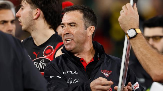 Essendon coach Brad Scott has found a positive out of the injury crisis. Picture: Michael Willson/AFL Photos via Getty Images