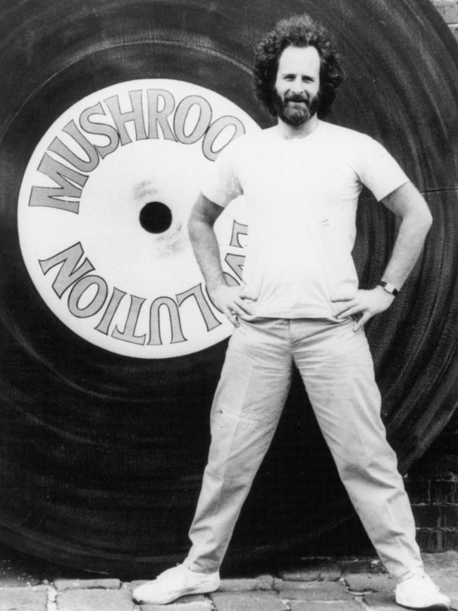 Gudinski in the early days of Mushroom Records.