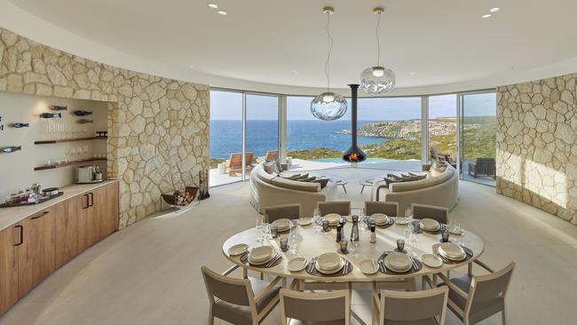 Ocean Pavilion living room at Southern Ocean Lodge Kangaroo Island