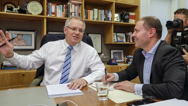 Prime Minister Scott Morrison and Treasurer Josh Frydenberg.