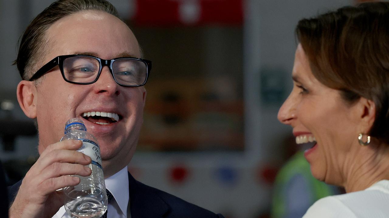 Qantas CEO Alan Joyce and Virgin chief executive Jayne Hrdlicka. Picture: NCA NewsWire / Dylan Coker