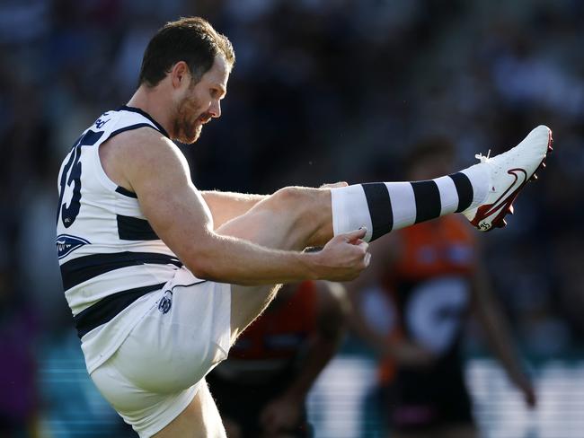Like Dangerfield, Greeves might need to work on his goalkicking. Picture: Michael Klein