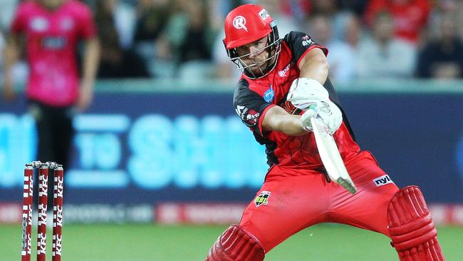 Aaron Finch will return to the crease for the Renegades on Monday. Picture: Getty Images 