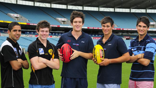 Top 2011 AFL draft prospects Luke Wilson (Port Adelaide), Lachie Neale (Glenelg), Alex Forster (Norwood), Mitch Grigg (Norwood) and Chad Wingard (Sturt).