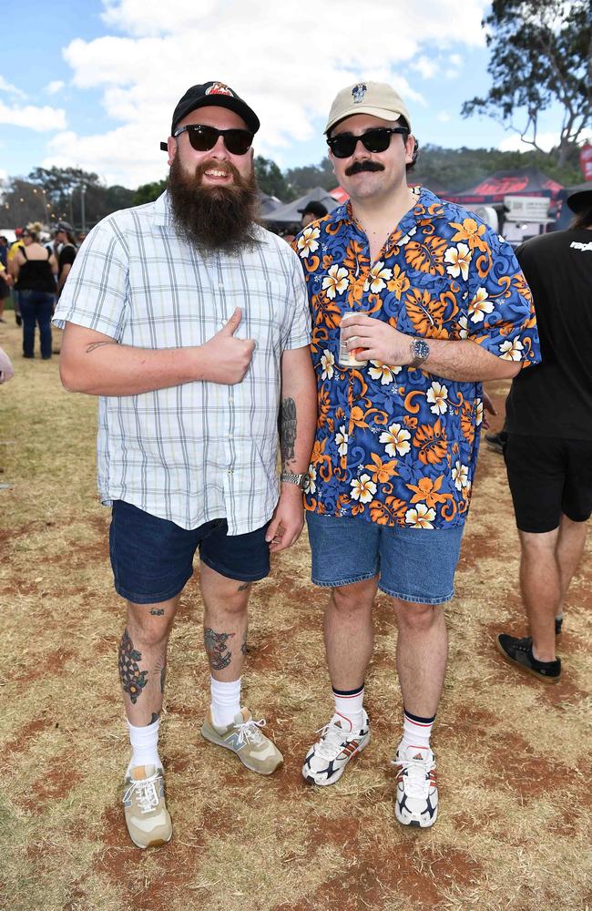 Brodie Dowling and Jake Fletcher at Meatstock, Toowoomba Showgrounds. Picture: Patrick Woods.