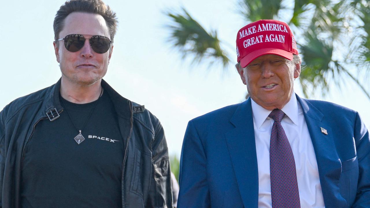 Mr Musk and Mr Trump. Picture: Brandon Bell/Getty Images via AFP