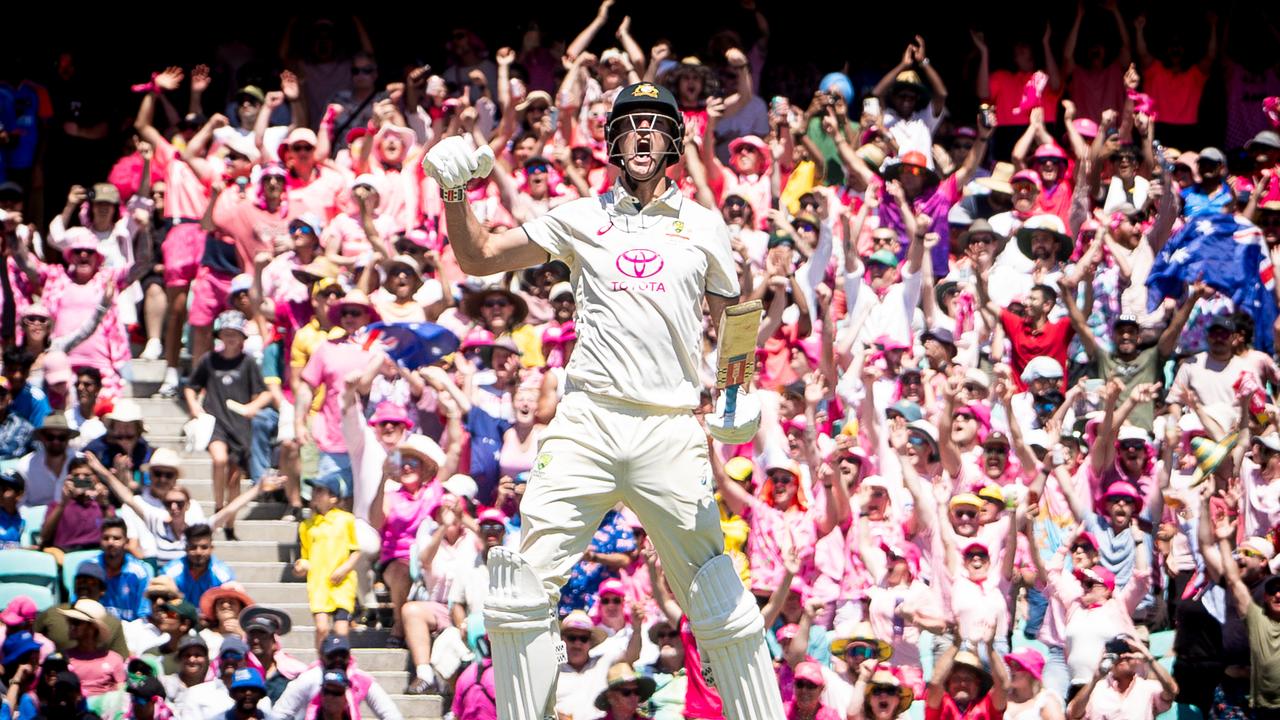 Beau Webster hits the winning runs as Australia secure the Border-Gavaskar Trophy in Sydney. Photo: Tom Parrish