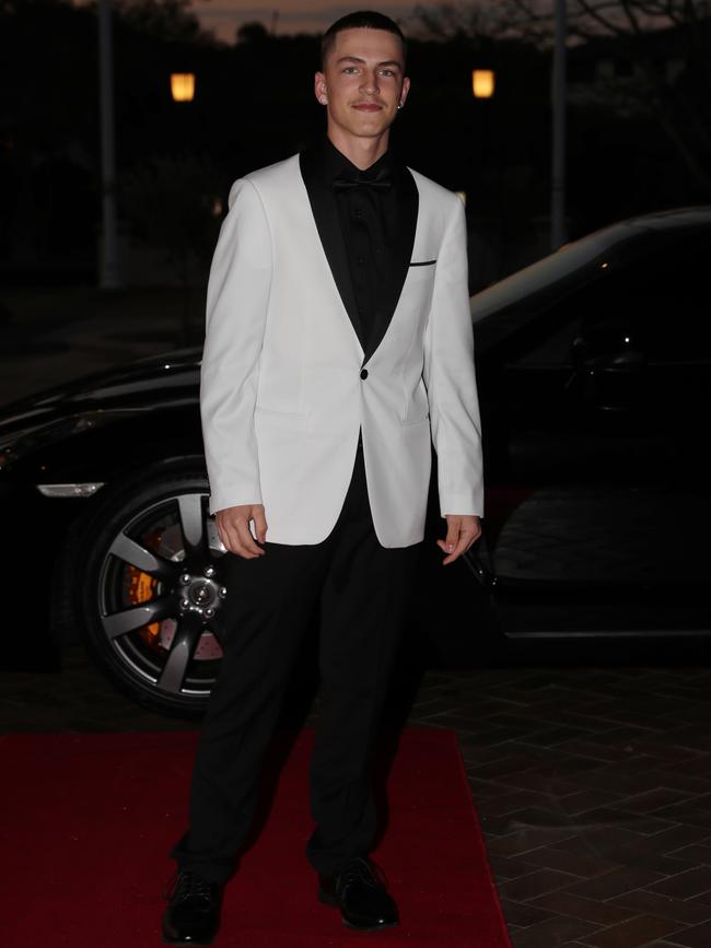 Seth Conroy, 17, at the Ormeau Woods School formal at Links Resort, Hope Island. Picture: Glenn Hampson
