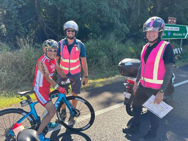 Hiromu Inada, 91, the oldest person to compete in this years IRONMAN race. Source: Facebook