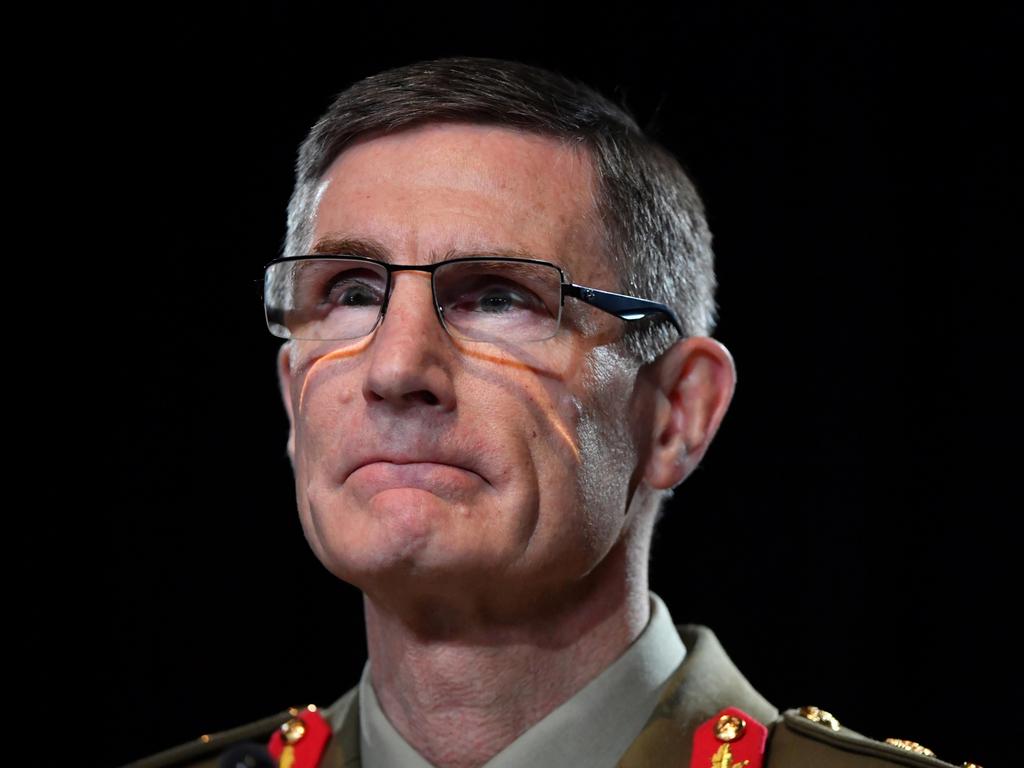 Chief of the Australian Defence Force General Angus Campbell on Thursday. Picturew: Mick Tsikas/Pool/AFP