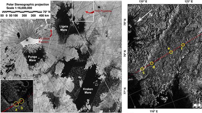 A sample of the terrain-mapping of Titan produced by the Cassini probe. Picture: NASA