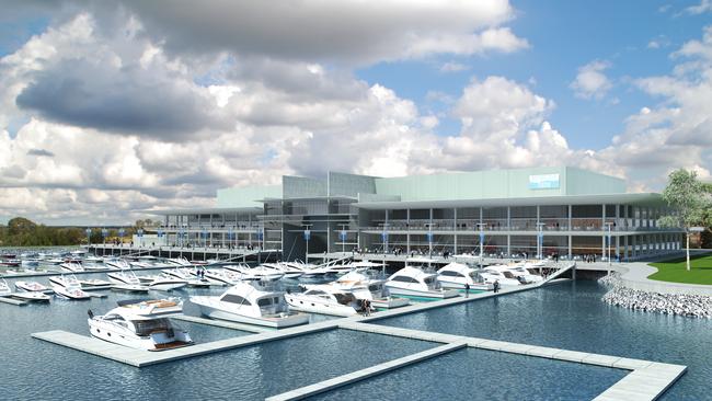 An artist impression of the proposed $47 million marina in Moorebank.